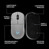 image:imageLogitech G PRO 2 Lightspeed Wireless Gaming Mouse Right or LeftHanded Mouse with up to 4 Customizable and Switchable Magnetic Side Buttons 44K DPI Sensor USBC Charging for PCMac  BlackWhite