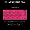 image:imageLogitech G PRO X TKL Rapid Tenkeyless Wired Gaming Keyboard Magnetic Analog Switches with Rapid Trigger Lightsync RGB Detachable USBC Cable Volume Roller amp Media Buttons  BlackMagenta