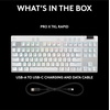 image:imageLogitech G PRO X TKL Rapid Tenkeyless Wired Gaming Keyboard Magnetic Analog Switches with Rapid Trigger Lightsync RGB Detachable USBC Cable Volume Roller amp Media Buttons  BlackWhite