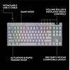image:imageLogitech G PRO X TKL Rapid Tenkeyless Wired Gaming Keyboard Magnetic Analog Switches with Rapid Trigger Lightsync RGB Detachable USBC Cable Volume Roller amp Media Buttons  BlackWhite