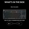 image:imageLogitech G PRO X TKL Rapid Tenkeyless Wired Gaming Keyboard Magnetic Analog Switches with Rapid Trigger Lightsync RGB Detachable USBC Cable Volume Roller amp Media Buttons  BlackBlack
