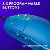 image:imageLogitech G203 Wired Gaming Mouse 8000 DPI Rainbow Optical Effect LIGHTSYNC RGB 6 Programmable Buttons OnBoard Memory Screen Mapping PCMac Computer and Laptop Compatible  LilacBlue