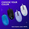 image:imageLogitech G203 Wired Gaming Mouse 8000 DPI Rainbow Optical Effect LIGHTSYNC RGB 6 Programmable Buttons OnBoard Memory Screen Mapping PCMac Computer and Laptop Compatible  LilacBlack