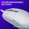 image:imageLogitech G203 Wired Gaming Mouse 8000 DPI Rainbow Optical Effect LIGHTSYNC RGB 6 Programmable Buttons OnBoard Memory Screen Mapping PCMac Computer and Laptop Compatible  LilacWhite