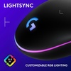 image:imageLogitech G203 Wired Gaming Mouse 8000 DPI Rainbow Optical Effect LIGHTSYNC RGB 6 Programmable Buttons OnBoard Memory Screen Mapping PCMac Computer and Laptop Compatible  LilacBlack
