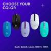image:imageLogitech G305 Lightspeed Wireless Gaming Mouse Hero Sensor 12000 DPI Lightweight 6 Programmable Buttons 250h Battery OnBoard Memory Compatible with PC Mac  WhiteLilac