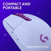 image:imageLogitech G305 Lightspeed Wireless Gaming Mouse Hero Sensor 12000 DPI Lightweight 6 Programmable Buttons 250h Battery OnBoard Memory Compatible with PC Mac  WhiteLilac
