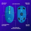 image:imageLogitech G305 Lightspeed Wireless Gaming Mouse Hero Sensor 12000 DPI Lightweight 6 Programmable Buttons 250h Battery OnBoard Memory Compatible with PC Mac  WhiteBlue