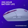 image:imageLogitech G305 Lightspeed Wireless Gaming Mouse Hero Sensor 12000 DPI Lightweight 6 Programmable Buttons 250h Battery OnBoard Memory Compatible with PC Mac  WhiteLilac