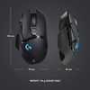 image:imageLogitech G502 Lightspeed Wireless Gaming Mouse with Hero 25K Sensor PowerPlay Compatible Tunable Weights and Lightsync RGB  BlackBlack