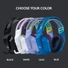 image:imageLogitech G733 Lightspeed Wireless Gaming Headset with Suspension Headband LIGHTSYNC RGB Blue VOCE mic Technology and PROG Audio Drivers  LilacBlack