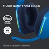 image:imageLogitech G733 Lightspeed Wireless Gaming Headset with Suspension Headband LIGHTSYNC RGB Blue VOCE mic Technology and PROG Audio Drivers  LilacBlue