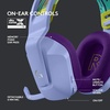 image:imageLogitech G733 Lightspeed Wireless Gaming Headset with Suspension Headband LIGHTSYNC RGB Blue VOCE mic Technology and PROG Audio Drivers  LilacLilac