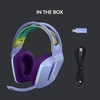 image:imageLogitech G733 Lightspeed Wireless Gaming Headset with Suspension Headband LIGHTSYNC RGB Blue VOCE mic Technology and PROG Audio Drivers  LilacLilac