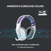 image:imageLogitech G733 Lightspeed Wireless Gaming Headset with Suspension Headband LIGHTSYNC RGB Blue VOCE mic Technology and PROG Audio Drivers  LilacWhite