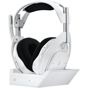 image:imageLogitech G Astro A50 X MultiPlatform Wireless Gaming Headset  Base Station for PS5XboxPC PLAYSYNC Video amp Audio Switcher HDMI 21 4K 120Hz VRR lt24bit48kHz 24hr Battery 24GHz amp BT  WhiteWhite