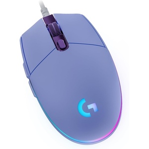 image:imageLogitech G203 Wired Gaming Mouse 8000 DPI Rainbow Optical Effect LIGHTSYNC RGB 6 Programmable Buttons OnBoard Memory Screen Mapping PCMac Computer and Laptop Compatible  LilacLilac