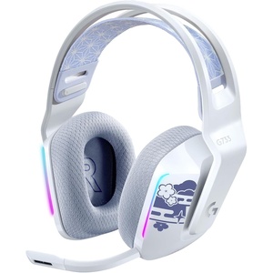 image:imageLogitech G733 Lightspeed Wireless Gaming Headset with Suspension Headband LIGHTSYNC RGB Blue VOCE mic Technology and PROG Audio Drivers  LilacKamisato Ayaka Genshin Impact Edition