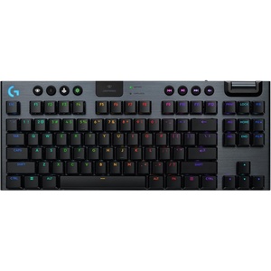 image:imageLogitech G915 X Lightspeed TKL LowProfile Wireless Gaming Keyboard DoubleShot PBT Keycaps Fully Programmable Keys RGB Backlighting Sleek Aluminum Finishing GL Brown Tactile  PCMac  BlackBlack