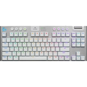 image:imageLogitech G915 X Lightspeed TKL LowProfile Wireless Gaming Keyboard DoubleShot PBT Keycaps Fully Programmable Keys RGB Backlighting Sleek Aluminum Finishing GL Brown Tactile  PCMac  BlackWhite