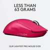 image:imageLogitech G PRO X Superlight Wireless Gaming Mouse UltraLightweight Hero 25K Sensor 25600 DPI 5 Programmable Buttons Long Battery Life Compatible with PCMac  Magenta