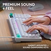 image:imageLogitech G316 X 98 Gaming Keyboard 8 kHz Report Rate HotSwappable Linear Switches Gasket Structure LED Dot Matrix Display amp Dial Double Shot PBT Keycaps USBC RGB LIGHTSYNC for PC  WhiteWhite