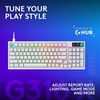 image:imageLogitech G316 X 98 Gaming Keyboard 8 kHz Report Rate HotSwappable Linear Switches Gasket Structure LED Dot Matrix Display amp Dial Double Shot PBT Keycaps USBC RGB LIGHTSYNC for PC  WhiteWhite