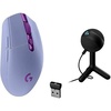 image:imageLogitech G305 X SUPERLIGHT Wireless Gaming Mouse Lightweight 59g HERO 44K Sensor RGB lighting LIGHTSPEED and Bluetooth 130 Hr Battery Life 6 Programmable Buttons Compatible with PCMac  WhiteLilac