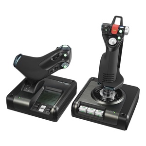 image:imageLogitech G Saitek X52 Pro Flight Control System Controller and Joystick Simulator LCD Display Illuminated Buttons 2xUSB PC  BlackSilverStandard Packaging