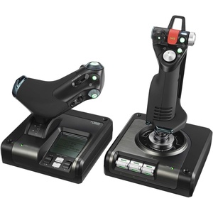 image:imageLogitech G X52 Pro USB Flight Control System  HOTAS Joystick and Throttle for Flight Simulators  LCD Display 3D Twist Rudder Programmable Commands USB 20  Compatible with Windows PC