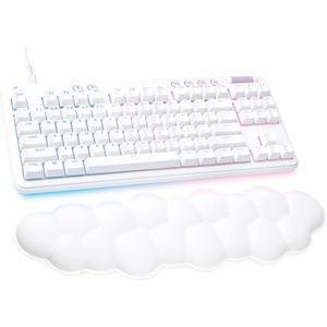 image:imageLogitech G715 Wireless Mechanical Gaming Keyboard with LIGHTSYNC RGB Lightspeed Linear Switches GX Red and Keyboard Palm Rest PCMac Compatible  White MistWired