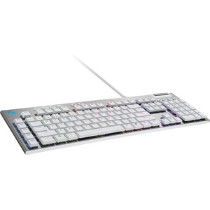 image:imageLogitech G815 LIGHTSYNC RGB Mechanical Gaming Keyboard with Low Profile GL Tactile Key Switch 5 programmable GKeysUSB Passthrough Dedicated Media Control Black and White colorwaysWhite