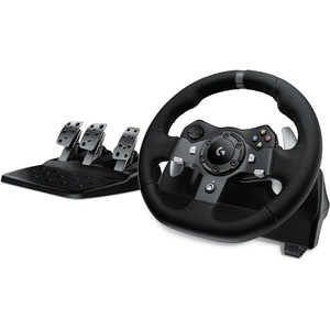 image:imageLogitech G920 Driving Force Racing Wheel and Floor Pedals Real Force Feedback Stainless Steel Paddle Shifters Leather Steering Wheel Cover for Xbox Series XS Xbox One PC Mac  BlackWheel Kit  Black