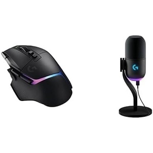 image:imageLogitech Powerplay Wireless Charging System and G502 X PLUS Wireless gaming mouse  mouse with LIGHTFORCE hybrid switches LIGHTSYNC RGB HERO 25K gaming sensor  PCmacOS  BlackBlack