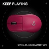 image:imageLogitech G PRO X Superlight 2 Wireless Gaming Mouse  Magenta  60g Symmetrical Shape lt8 kHz Polling 44K DPI PowerPlay Wireless Charging Supported USBC 5 Buttons For PCMacMagenta
