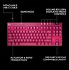 image:imageLogitech G PRO X TKL Lightspeed Wireless Gaming Keyboard Tactile Magenta  Lightspeed wireless UltraPortable Tenkeyless Design LIGHTSYNC RGB PBT keycaps Tactile SwitchesMagenta