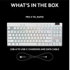 image:imageLogitech G PRO X TKL Lightspeed Wireless Gaming Keyboard Tactile Magenta  Lightspeed wireless UltraPortable Tenkeyless Design LIGHTSYNC RGB PBT keycaps Tactile SwitchesWhite