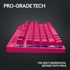 image:imageLogitech G PRO X TKL Lightspeed Wireless Gaming Keyboard Tactile Magenta  Lightspeed wireless UltraPortable Tenkeyless Design LIGHTSYNC RGB PBT keycaps Tactile SwitchesMagenta