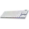 image:imageLogitech G PRO X TKL Lightspeed Wireless Gaming Keyboard Tactile Magenta  Lightspeed wireless UltraPortable Tenkeyless Design LIGHTSYNC RGB PBT keycaps Tactile SwitchesWhite
