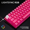 image:imageLogitech G PRO X TKL Lightspeed Wireless Gaming Keyboard Tactile Magenta  Lightspeed wireless UltraPortable Tenkeyless Design LIGHTSYNC RGB PBT keycaps Tactile SwitchesMagenta