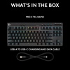 image:imageLogitech G PRO X TKL Lightspeed Wireless Gaming Keyboard Tactile Magenta  Lightspeed wireless UltraPortable Tenkeyless Design LIGHTSYNC RGB PBT keycaps Tactile SwitchesBlack
