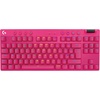 image:imageLogitech G PRO X TKL Lightspeed Wireless Gaming Keyboard Tactile Magenta  Lightspeed wireless UltraPortable Tenkeyless Design LIGHTSYNC RGB PBT keycaps Tactile SwitchesMagenta