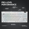 image:imageLogitech G PRO X TKL Lightspeed Wireless Gaming Keyboard Tactile Magenta  Lightspeed wireless UltraPortable Tenkeyless Design LIGHTSYNC RGB PBT keycaps Tactile SwitchesWhite