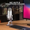image:imageLogitech Creators Blue Yeti USB Microphone for PC Mac Gaming Recording Streaming Podcasting Studio and Computer Condenser Mic with Blue VOCE effects 4 Pickup Patterns Plug and Play  BlackoutSilver