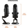 image:imageLogitech Creators Blue Yeti USB Microphone for PC Mac Gaming Recording Streaming Podcasting Studio and Computer Condenser Mic with Blue VOCE effects 4 Pickup Patterns Plug and Play  BlackoutBlackout