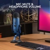 image:imageLogitech Creators Blue Yeti USB Microphone for PC Mac Gaming Recording Streaming Podcasting Studio and Computer Condenser Mic with Blue VOCE effects 4 Pickup Patterns Plug and Play  BlackoutMidnight Blue