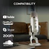 image:imageLogitech Creators Blue Yeti USB Microphone for PC Mac Gaming Recording Streaming Podcasting Studio and Computer Condenser Mic with Blue VOCE effects 4 Pickup Patterns Plug and Play  BlackoutSilver