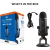 image:imageLogitech Creators Blue Yeti USB Microphone for PC Mac Gaming Recording Streaming Podcasting Studio and Computer Condenser Mic with Blue VOCE effects 4 Pickup Patterns Plug and Play  BlackoutBlackout
