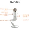 image:imageLogitech Creators Blue Yeti USB Microphone for PC Mac Gaming Recording Streaming Podcasting Studio and Computer Condenser Mic with Blue VOCE effects 4 Pickup Patterns Plug and Play  BlackoutSilver