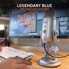 image:imageLogitech Creators Blue Yeti USB Microphone for PC Mac Gaming Recording Streaming Podcasting Studio and Computer Condenser Mic with Blue VOCE effects 4 Pickup Patterns Plug and Play  BlackoutSilver